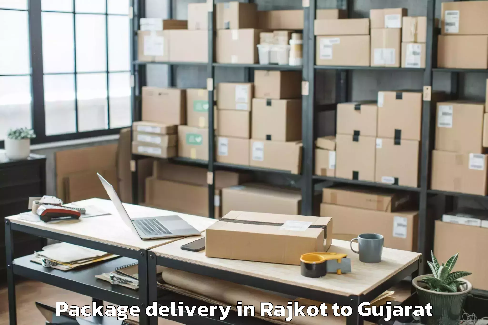 Reliable Rajkot to Vaghodia Package Delivery